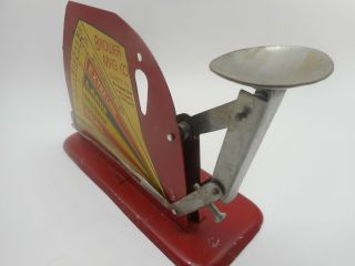 Antique Vintage JIFFY WAY QUINCY IL EGG BALANCE WEIGHT SIZE POULTRY SCALE 5