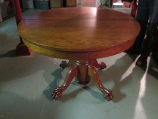 Antique Oak Americana Claw Food Table C1900