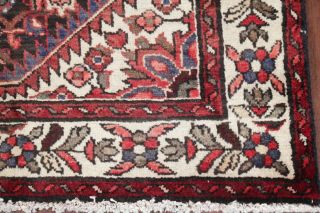 One - of - a - Kind Vintage Geometric Hamedan Persian Hand - Knotted 4 ' x11 ' Runner Rug 5