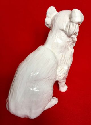 Very Rare Antique French Bavent Terracotta Large Dog With Glass Eyes Circa 1900s 7
