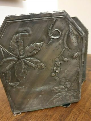 Antique Arts And Crafts Pewter Bookends