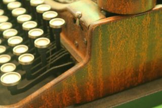 Antique Underwood Typewriter w Case Great Wood Cabinet 5