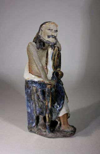 Antique Shiwan Chinese Pottery Figurine Mudman Mud Man Lohan