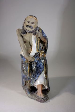 Antique Shiwan Chinese Pottery Figurine Mudman Mud Man Lohan 3