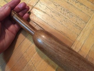 18th Century Rolling Pin Sm Size All One Piece Of Wood W Long Handles Prim 9