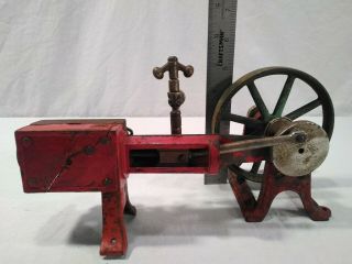 Rare Old ViTG Antique Kenton Cast Iron Horizontal Steam Engine Toy Model 12
