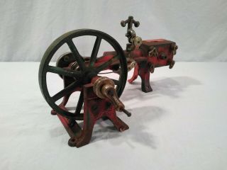 Rare Old Vitg Antique Kenton Cast Iron Horizontal Steam Engine Toy Model