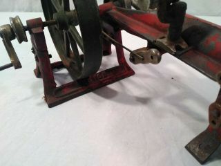 Rare Old ViTG Antique Kenton Cast Iron Horizontal Steam Engine Toy Model 5