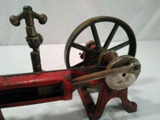 Rare Old ViTG Antique Kenton Cast Iron Horizontal Steam Engine Toy Model 6