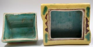 rare Chinese porcelain box Chinese Sancai qianlong mk & period 18th c Qing china 6