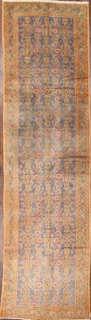 Vintage Washed Out Color Runner 4x13 Hamedan Persian Oriental Rug 13 