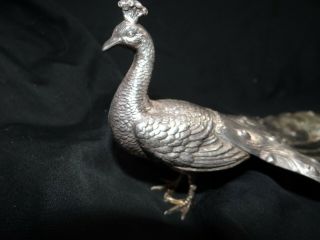 2 Extremely Rare Jennings Brothers Silverplate Peacock Pipe Cigar 1930s J.  B.  2528 10