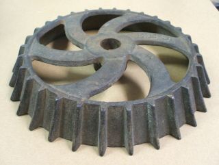 Gear - Cog Wheel - Big Heavy - Cast Iron - 10 - 1/2 In - Steampunk Industrial