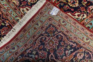 Vintage Traditional Floral Oriental Hand - Knotted 10 x 13 Red Wool Area Rug 11