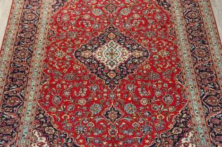 Vintage Traditional Floral Oriental Hand - Knotted 10 x 13 Red Wool Area Rug 3