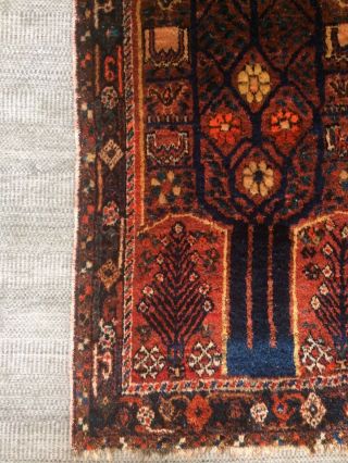 Antique Tribal Neiriz Tree Of Life Rug 5