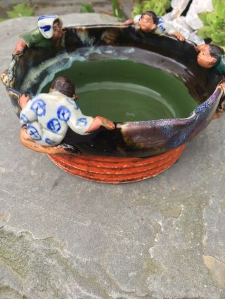 Antique Japanese Sumida Gawa Pottery Bowl late 19th to early 20th century 3