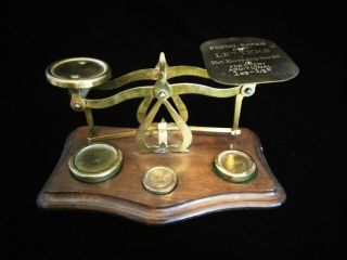 Antique Postal Scale With Weights