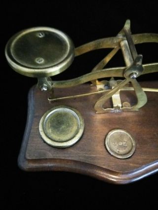 Antique Postal Scale with weights 2