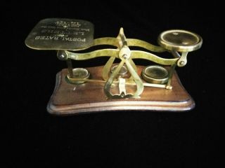 Antique Postal Scale with weights 4