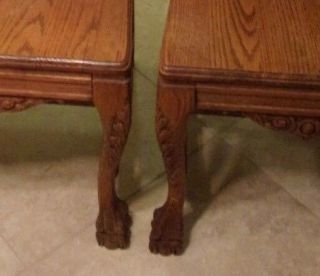 RARE Antique Woman Bust Royal High Back Lion Throne Chairs Hand Carved 12