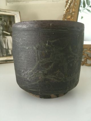 Vtg Mid Century Earthgender Cressey Stoneware Era Ceramic Studio Pottery Planter