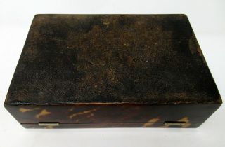 Fine Well Figured Faux Tortoiseshell Ladies Jewellery Casket late 19thCt 8