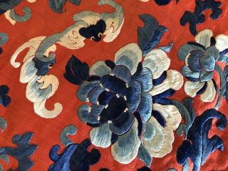Antique Qing 19th C Chinese Silk Embroidery Woman’s Robe Chifu Qipao Art Textile 3