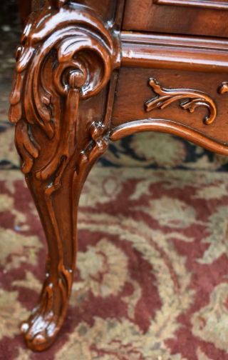 1910s Antique French carved Mahogany nightstands / bedsides tables 8