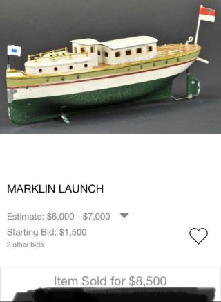 Marklin,  Boat,  Windup,  Tin Toys Germany,  30s,  Rare,  100,  Hand Painted 8