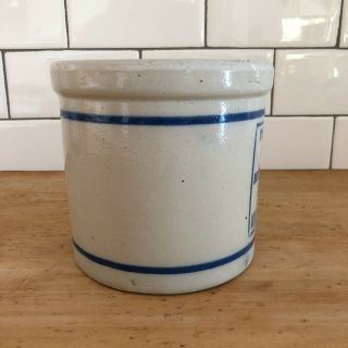 Antique RARE Norfolk Creamery Co Advertising RED WING Beater Jar Stoneware Crock 4