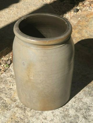 Antique A.  P.  DONAGHHO 2 Gallon Stoneware Crock Parkersburg W.  V 6