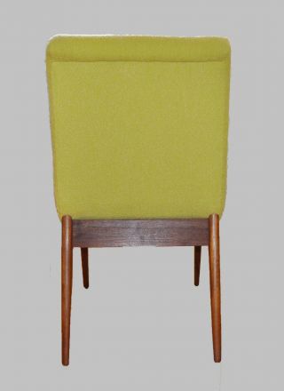 VLADIMIR KAGAN Att Dining Chairs Walnut Mid Century Modern,  Knoll Fabric 5