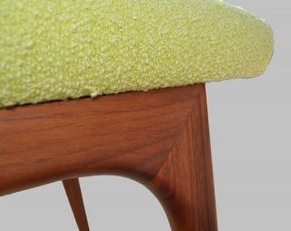 VLADIMIR KAGAN Att Dining Chairs Walnut Mid Century Modern,  Knoll Fabric 7