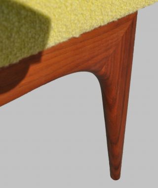 VLADIMIR KAGAN Att Dining Chairs Walnut Mid Century Modern,  Knoll Fabric 8