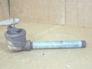 Antique Rustic Farm Hand Water Well Pump Conductor Cup & Pipe Old Windmill Decor 3