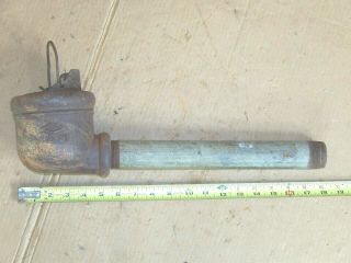 Antique Rustic Farm Hand Water Well Pump Conductor Cup & Pipe Old Windmill Decor 7