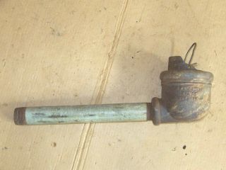 Antique Rustic Farm Hand Water Well Pump Conductor Cup & Pipe Old Windmill Decor 8