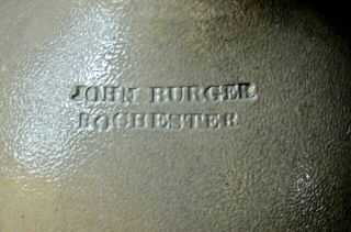 Antique John Burger Rochester Stoneware Jug W Handle STAMPED 2