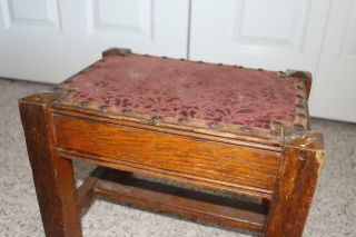 Fine HEAVY Mission Oak Arts & Crafts Foot Stool Weighs Nearly 8 Pounds STURDY 8