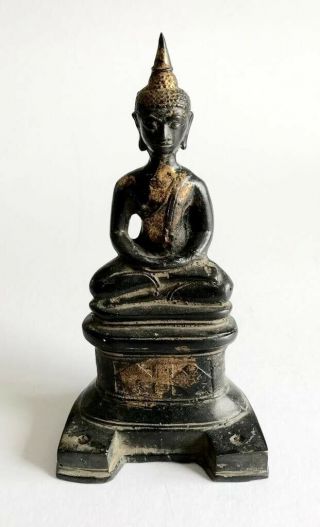 Chinese Antique Bronze Gilt Oriental Buddha 18th Century 10