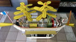 Airplane Tucher & Walther T 461,  Live Steam,  Steam Engine,  Tin Toys Germany,  video 5