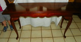 Solid Cherry Sofa Table / Entry Table By Ethan Allen (t552)