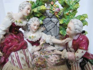 Antique German Large Porcelain Lace Figurine Statue.  12.  5” high. 2