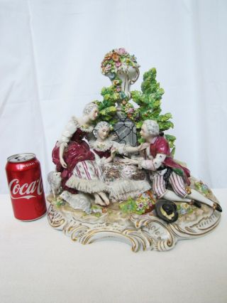 Antique German Large Porcelain Lace Figurine Statue.  12.  5” high. 8