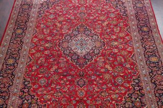 4th JULY DEAL Vintage Traditional RED Oriental Area Rug Hand - Knotted WOOL 9x14 4