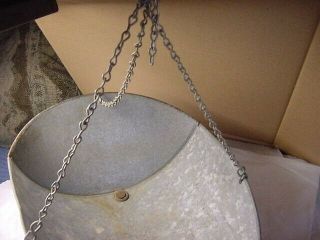 vintage chatillon hanging scale 20 pound capacity metal scoop pan with chains 9