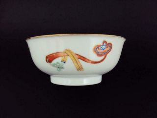 Fine Chinese 19thC Oriental Antiques Porcelain Famille Rose Bowl And Dish 2