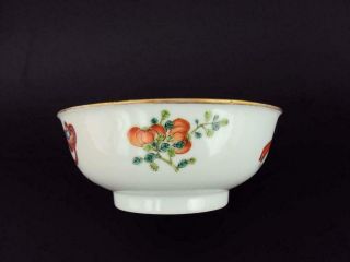 Fine Chinese 19thC Oriental Antiques Porcelain Famille Rose Bowl And Dish 3