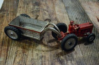 Vintage Arcade Cast Iron Tractor & Dump Wagon Trailer 7300 Toy 2